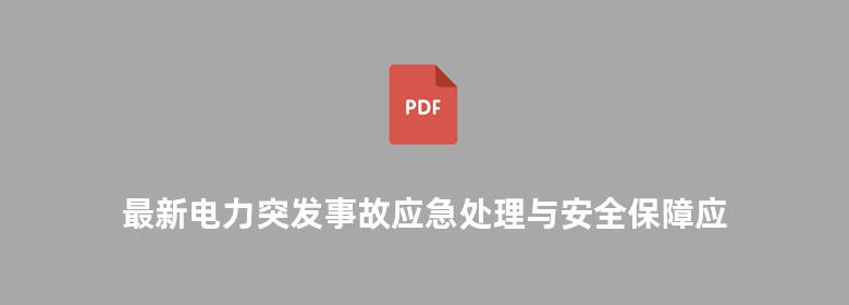 最新电力突发事故应急处理与安全保障应急预案实施手册