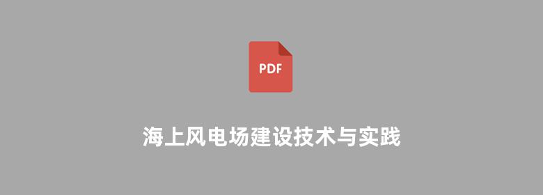 海上风电场建设技术与实践